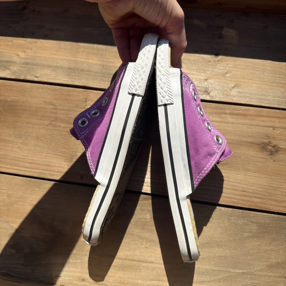 Vintage Converse All Star Slides Slip-Ons Sandals Flats Womens 5 M 3 Purple EUC!